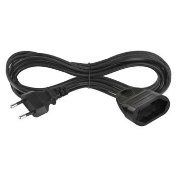 Hosszabbító 5 m, 1 aljzat, fekete, PVC, 0,75 mm2, 250V, IP20, EMOS, PC01305 kép