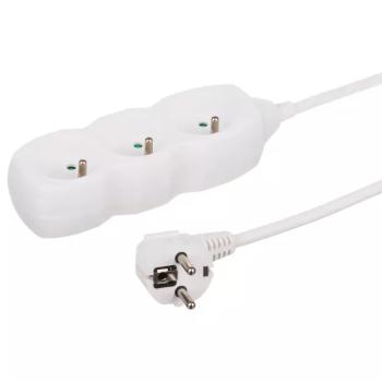 Hosszabbító kábel 3G 3x1 Z/U 1,5m 34315 fehér kép