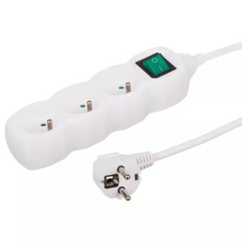 Hosszabbító kábel 3G 3x1 Z/U 5m 35350 fehér kép