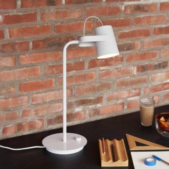 HÜBSCH Ardent asztali lámpa, világosszürke, vas, E14, magasság 54 cm kép