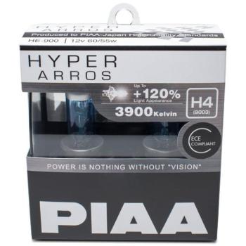 Hyper Arros PIAA 3900K H4 Autó Izzó - 120 százalékkal fényesebb, világosabb fényhatás kép