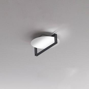 ICONE Essenza mennyezeti lámpa 927 Ø47cm fehér/fekete kép