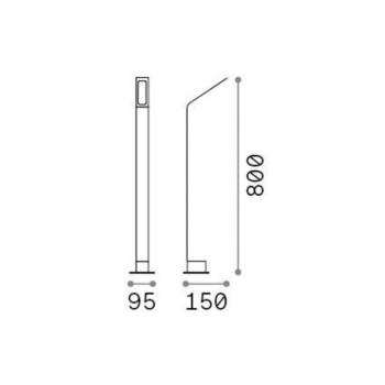 Ideal Lux Agos fekete 3,000 K magasság 80 cm alumínium kép