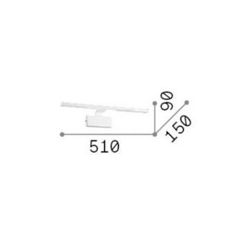 IDEAL LUX Alma LED fali lámpa, króm színű fém, szélesség 51 cm kép