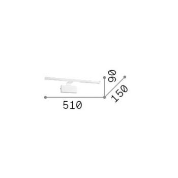 IDEAL LUX Alma LED fali lámpa, sárgaréz, fém, szélesség: 51 cm kép