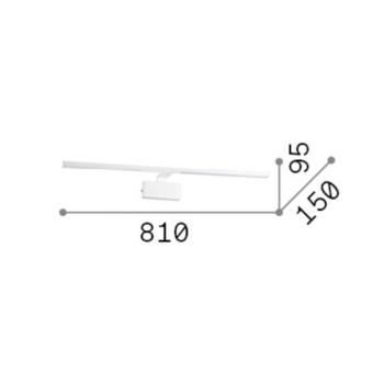 IDEAL LUX Alma LED fali lámpa, sárgaréz színű fém, szélesség 81 cm kép