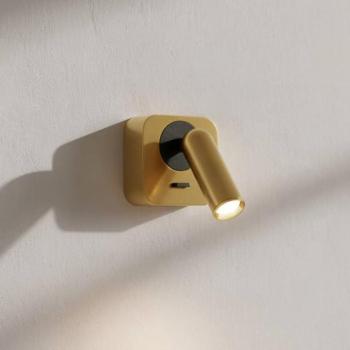 IDEAL LUX „Bean” LED fali spotlámpa, sárgaréz színű, szélesség: 7 cm kép