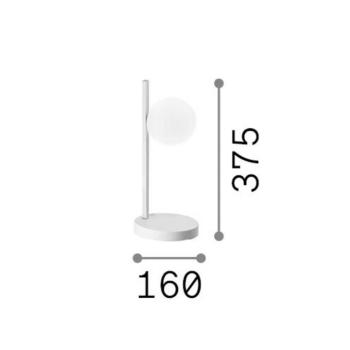 IDEAL LUX Binomio asztali lámpa, fehér, magasság 38 cm, fém kép