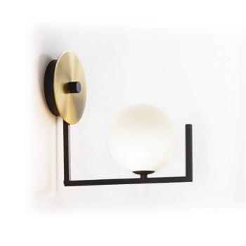 IDEAL LUX Birds fali lámpa, fekete/sárgaréz, magasság 25 cm, fém kép
