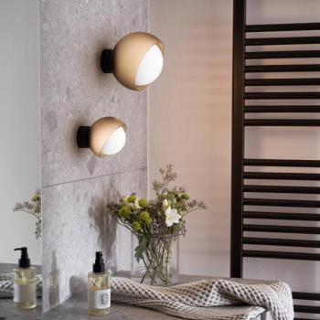 IDEAL LUX Bloom fali lámpa, fekete, Ø 17 cm, fém kép