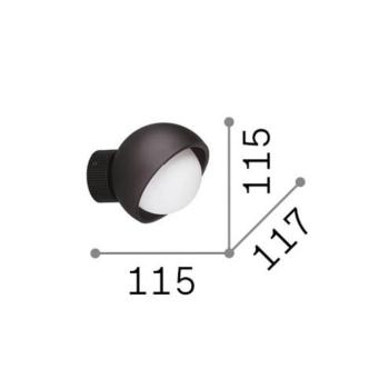 IDEAL LUX Bloom fali lámpa, sárgaréz színű, Ø 12 cm, fém