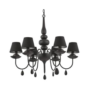 Ideal Lux - Csillár láncon BLANCHE 6xE14/4W/230V átm. 75 cm fekete 111872 kép