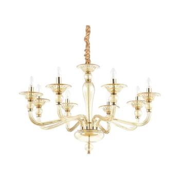 Ideal Lux - Csillár láncon DANIELI 8xE14/40W/230V átm. 85 cm réz 159973 kép