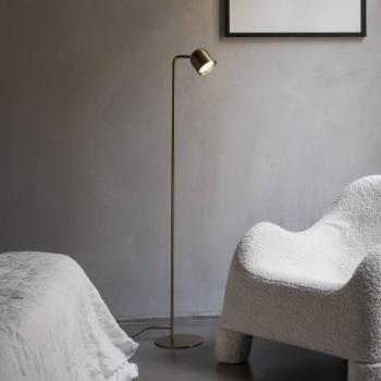 IDEAL LUX Dodo álló lámpa, sárgaréz, magasság 118 cm, fém, fényerőszabályozóval kép