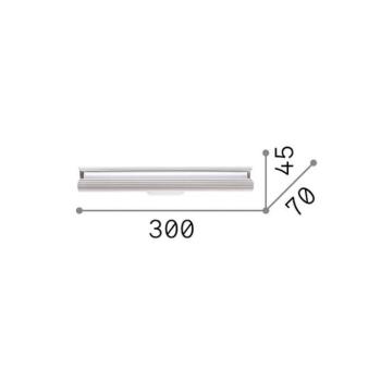 IDEAL LUX Dorica LED fali lámpa, fehér, magasság 30 cm, fém