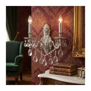 Ideal Lux - Fali kristály lámpa GIOCONDA 2xE14/40W/230V ezüst 044910 kép