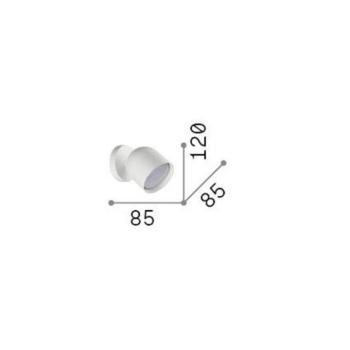 Ideal Lux fali lámpa Dodo, fehér, 1-lámpás, fém Ø 8,5 cm kép