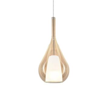 Ideal Lux függő lámpa Kalique 3, borostyánszínű, Ø 18 cm kép