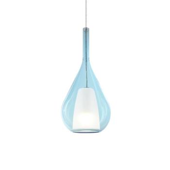 Ideal Lux függő lámpa Kalique 3, kék, Ø 18 cm, műanyag kép