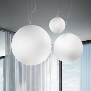 Ideal Lux függő világítás Mapa, Ø 20 cm, opálüveg, gömb kép