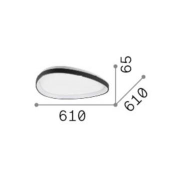 IDEAL LUX Gemini 61 LED mennyezeti lámpa, sárgaréz, 3000 K, DALI/PUSH kép