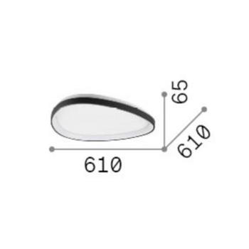 IDEAL LUX Gemini fehér LED mennyezeti lámpa, 61 cm, 2700 K, be-/kikapcsoló kép