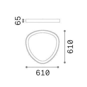 IDEAL LUX Gemini fehér LED mennyezeti lámpa, 61 cm, 4000 K, be-/kikapcsoló kép