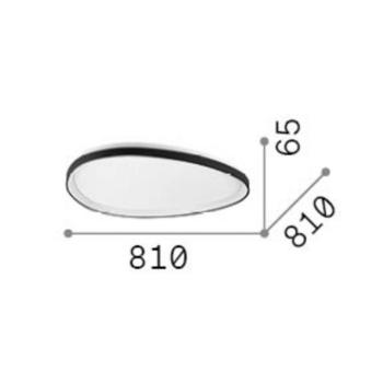 IDEAL LUX Gemini fehér LED mennyezeti lámpa, 81 cm, 2700 K, be-/kikapcsoló kép