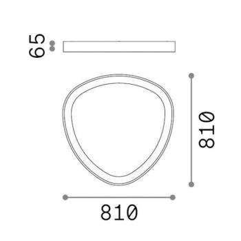 IDEAL LUX Gemini fehér LED mennyezeti lámpa, 81 cm, 4000 K, be-/kikapcsoló kép