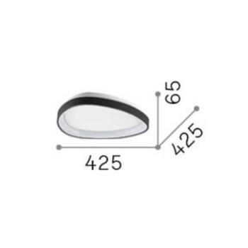 IDEAL LUX Gemini LED mennyezeti lámpa, sárgaréz, 42 cm, 2700 K, be-/kikapcsoló kép