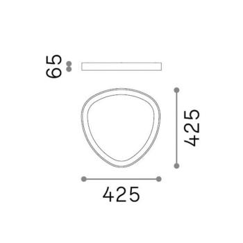 IDEAL LUX Gemini LED mennyezeti lámpa, sárgaréz, 42 cm, 4000 K, be-/kikapcsoló