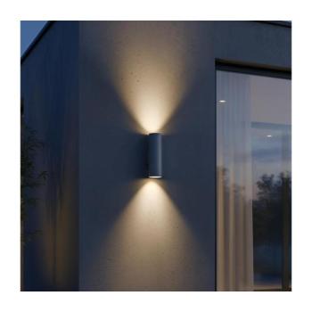 Ideal Lux - GUN kültéri fali lámpatest 1xGU10/35W/230V, 21 cm, IP44, szürke 163628 kép