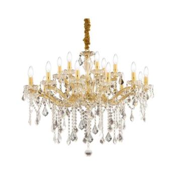 Ideal Lux - Kristály csillár láncon FLORIAN 18xE14/40W/230V átm. 86 cm arany 075181 kép