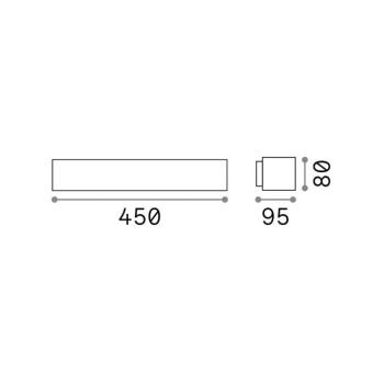 Ideal Lux kültéri fali lámpa Andromeda, fehér, szélesség 45 cm, E27 kép