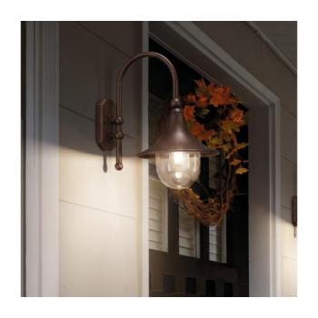 Ideal Lux - Kültéri fali lámpa CIMA 1xE27/52W/230V IP43 barna 246826 kép