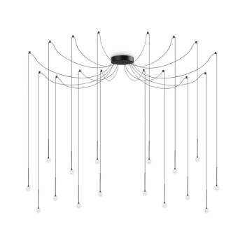 Ideal Lux - LED csillár acélhuzalon LUCCIOLA 16xLED/16W/230V CRI 90 pókszerű, fekete 284002 kép