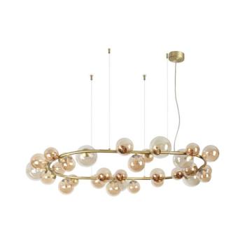 Ideal Lux - LED csillár kábelen PERLAGE 30xG9/3W/230V 143 cm arany/füstös bézs 322780 kép