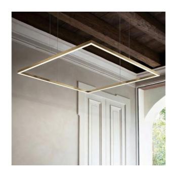 Ideal Lux - LED csillár kábellel ORACLE SLIM LED/33W/230V CRI 90 50x50 cm aranyszínű 370415 kép