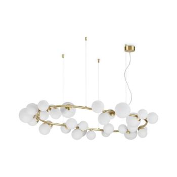 Ideal Lux - LED csillár kábellel PERLAGE 30xG9/3W/230V 143 cm arany/fehér 296746 kép