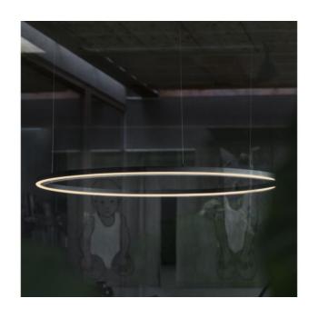 Ideal Lux - LED csillár kábelre függesztett ORACLE SLIM LED/42W/230V 3000K átmérő 90 cm fekete 304427 kép