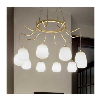 Ideal Lux - LED Csillár zsinóron KAROUSEL 10xG9/3W/230V átm. 82,5 cm réz 206394 kép