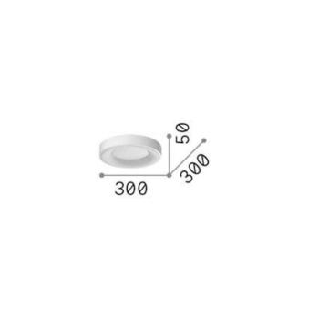 Ideal Lux LED-es mennyezeti lámpa Planet, fehér, Ø 30 cm, fém kép