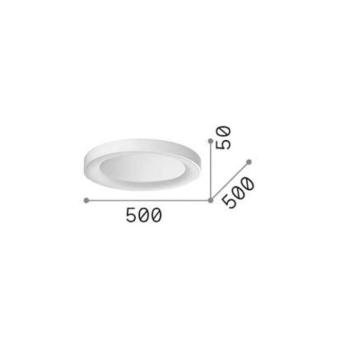 Ideal Lux LED-es mennyezeti lámpa Planet, fehér, Ø 50 cm, fém kép
