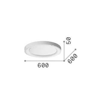 Ideal Lux LED-es mennyezeti lámpa Planet, fehér, Ø 60 cm, fém kép