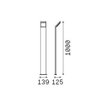Ideal Lux LED-es útvilágítás Stílus szürke magasság 100 cm alumínium 3,000 kép