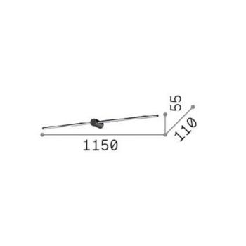 Ideal Lux LED fali lámpa Filo, fehér, szélesség 115 cm, fém kép