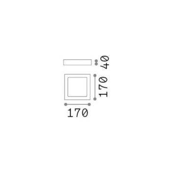Ideal Lux LED fali lámpa Universal, fehér, alumínium, 17x17 cm, 17x17 cm kép