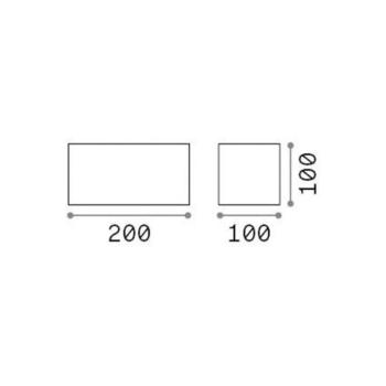 Ideal Lux LED kültéri fali lámpa Atom, fehér, 20 cm, fém kép