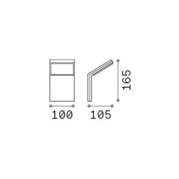 Ideal Lux LED kültéri fali lámpa Style szürke alumínium, 3000 K kép