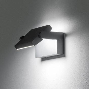 Ideal Lux LED kültéri fali lámpa Swipe antracit, fém 3,000 K kép